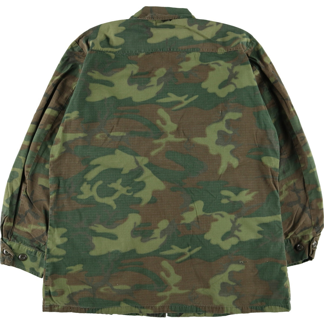 1960'S US Military Jungle Fatigue 5th Camouflage Pattern Military Combat Jacket Made in USA Men's M Size Vintage /eaa486243