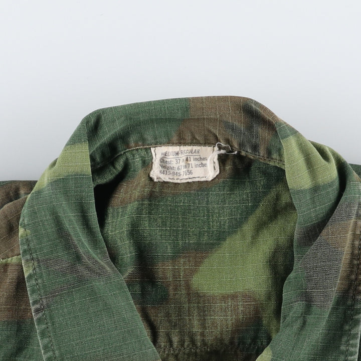 1960'S US Military Jungle Fatigue 5th Camouflage Pattern Military Combat Jacket Made in USA Men's M Size Vintage /eaa486243