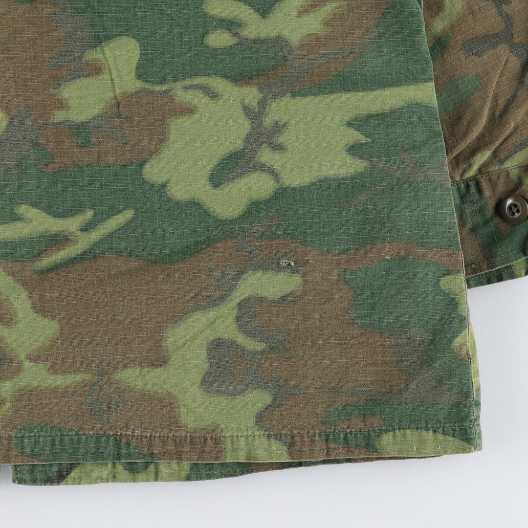 1960'S US Military Jungle Fatigue 5th Camouflage Pattern Military Combat Jacket Made in USA Men's M Size Vintage /eaa486243