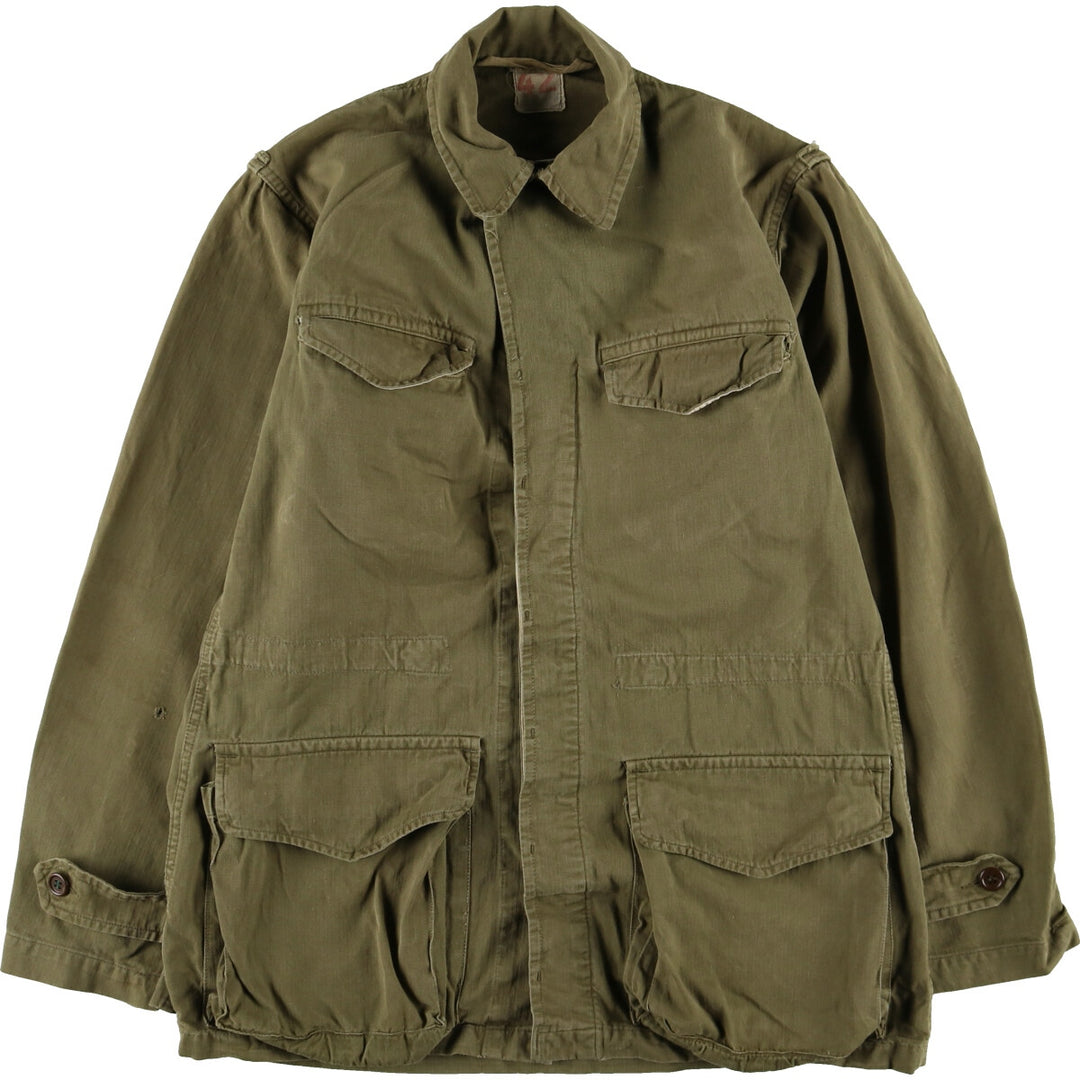 1960'S French military genuine M-47 late model HBT herringbone twill military field jacket size 42 men's L equivalent /eaa486245