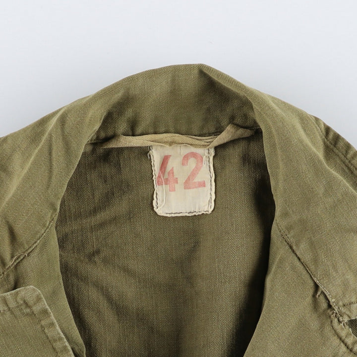 1960'S French military genuine M-47 late model HBT herringbone twill military field jacket size 42 men's L equivalent /eaa486245