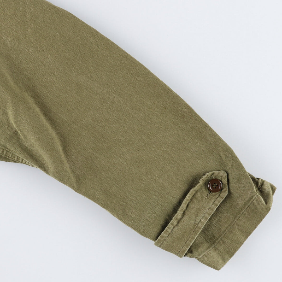 1960'S French military genuine M-47 late model HBT herringbone twill military field jacket size 42 men's L equivalent /eaa486245