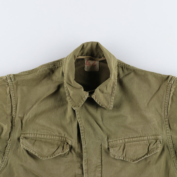 1960'S French military genuine M-47 late model HBT herringbone twill military field jacket size 42 men's L equivalent /eaa486245