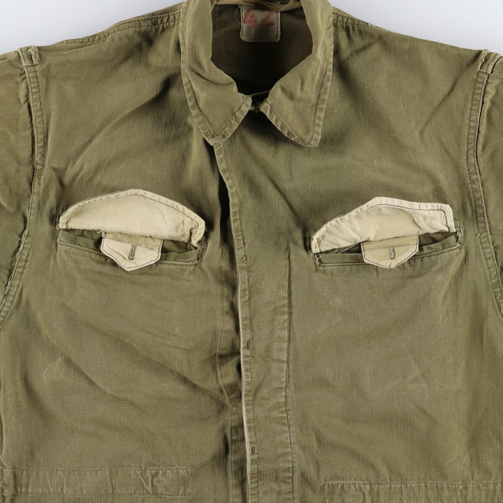 1960'S French military genuine M-47 late model HBT herringbone twill military field jacket size 42 men's L equivalent /eaa486245