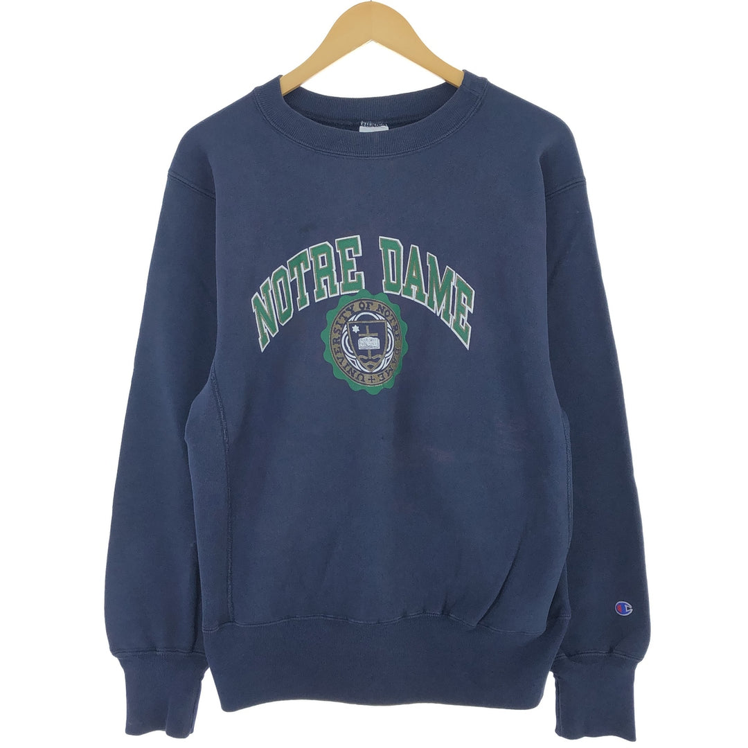 90'S Champion Reverse Weave Notre Dame College Sweatshirt, Made in USA, Men's L size /eaa486287