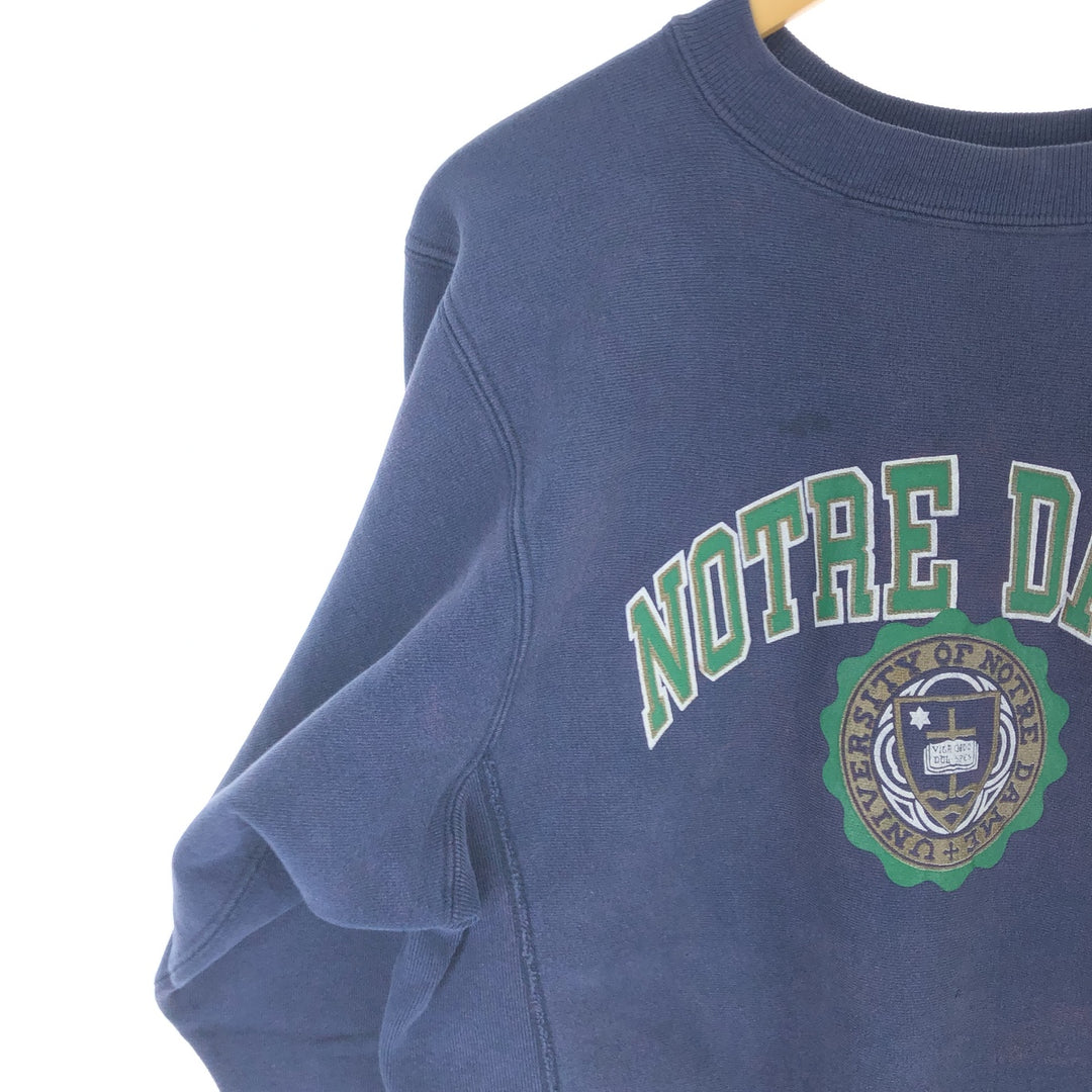 90'S Champion Reverse Weave Notre Dame College Sweatshirt, Made in USA, Men's L size /eaa486287