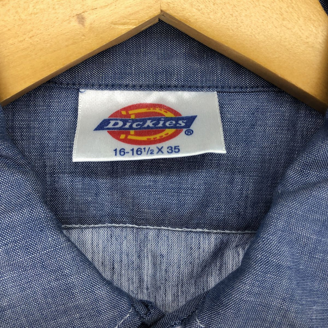 90'S Dickies Chambray Long Sleeve Work Shirt Men's XL Vintage /eaa486301