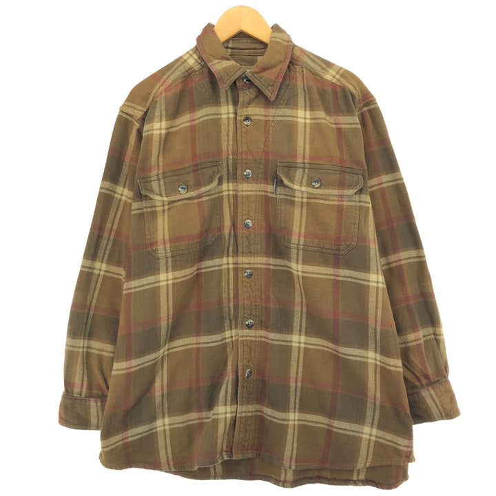 WOOLRICH Long Sleeve Heavy Flannel Check Shirt Men's Size L / eaa486315