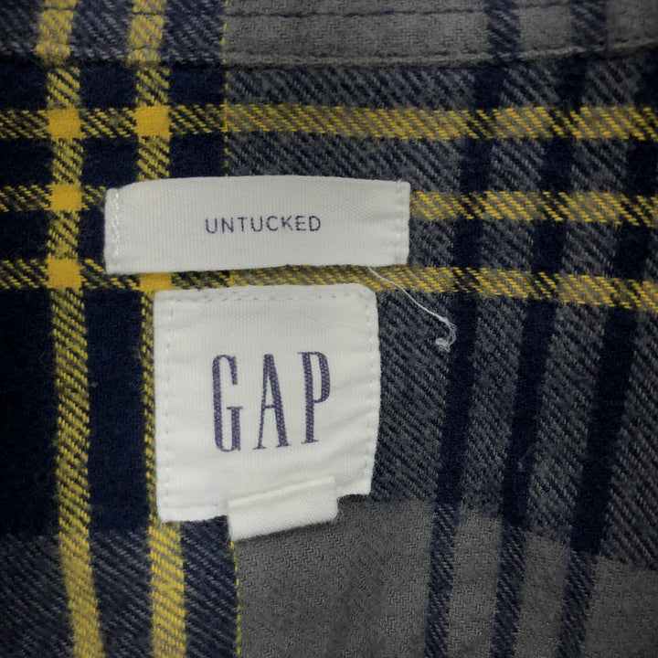 00'S GAP Long Sleeve Flannel Check Shirt Men's Size L /eaa486318