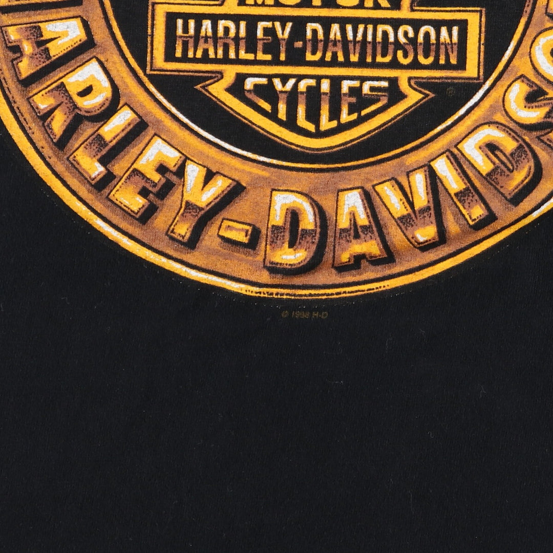 90'S Harley Davidson Eagle Pattern Motorcycle Bike T-shirt Made in USA Men's XL Vintage /eaa486319