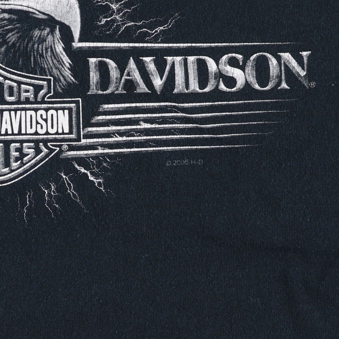 00'S Harley-Davidson Eagle Pattern Motorcycle Bike T-shirt Made in Canada Men's XL /eaa486322