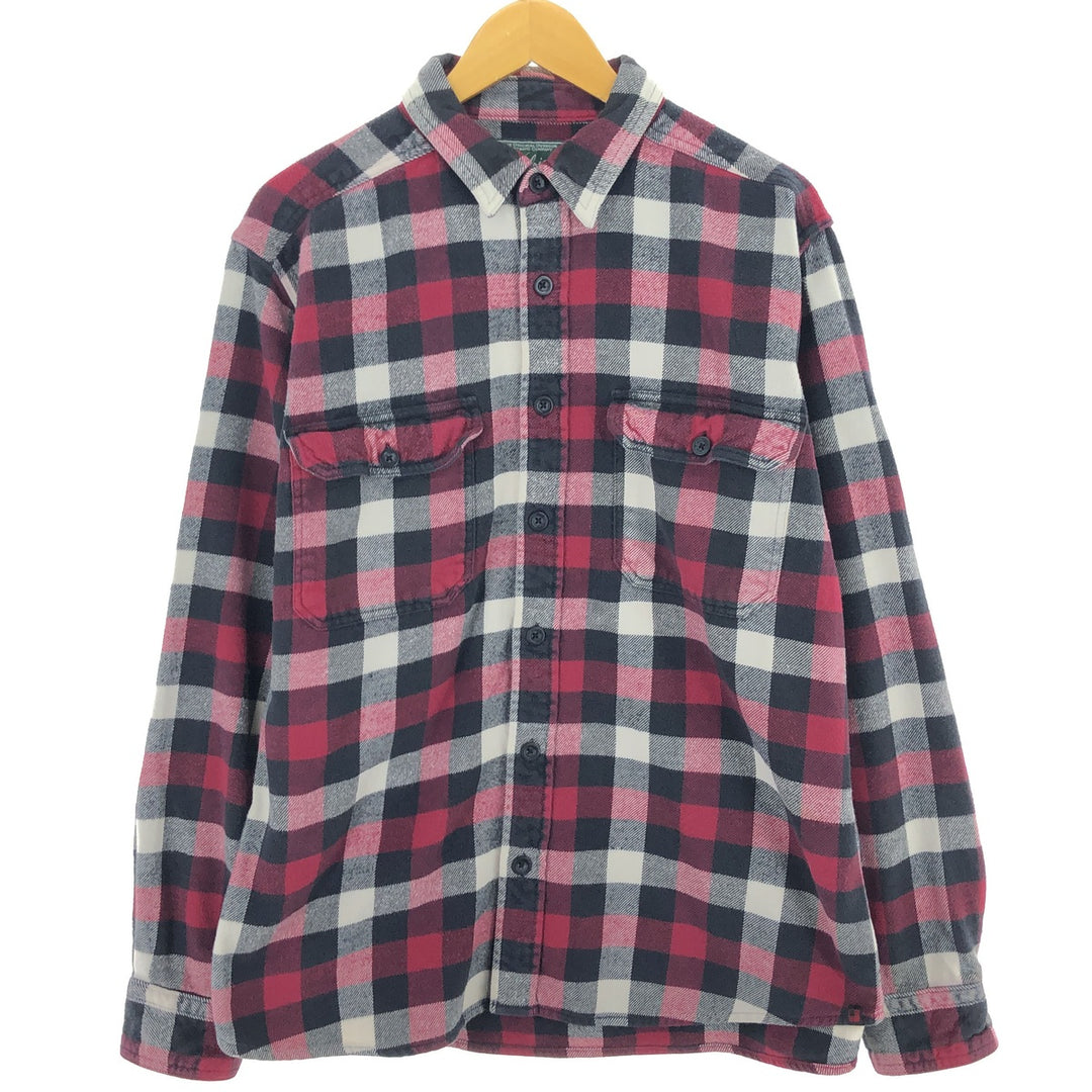 WOOLRICH Long Sleeve Heavy Flannel Check Shirt Men's Size L / eaa486429