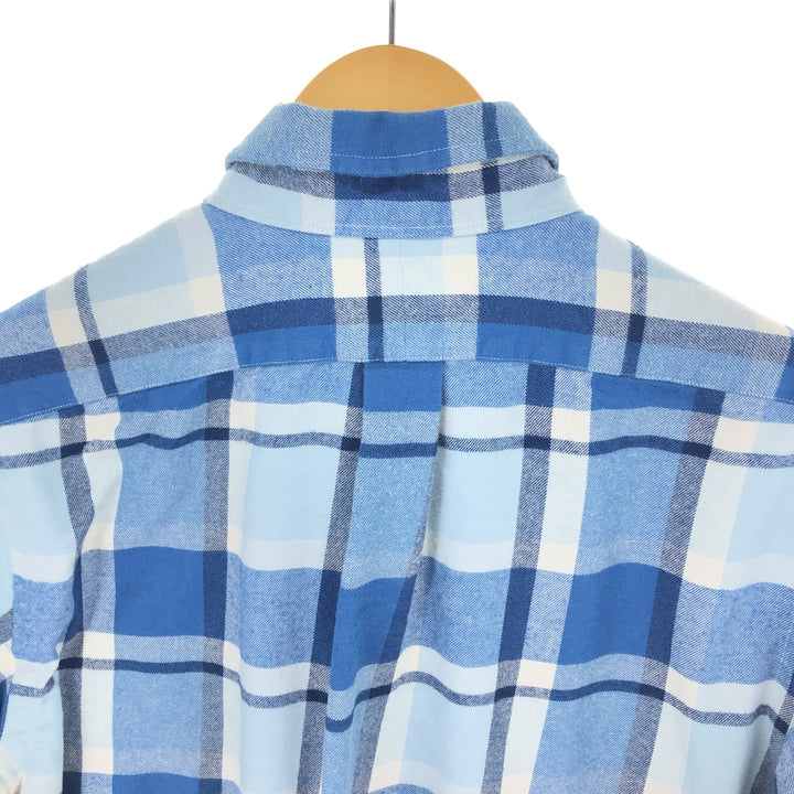 Ralph Lauren Classic Fit Long Sleeve Button Down Light Flannel Check Shirt Men's Size L / eaa486431