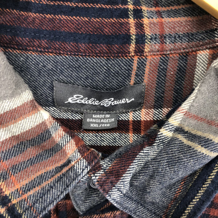 Eddie Bauer Long Sleeve Flannel Check Shirt Men's XXL / eaa486434