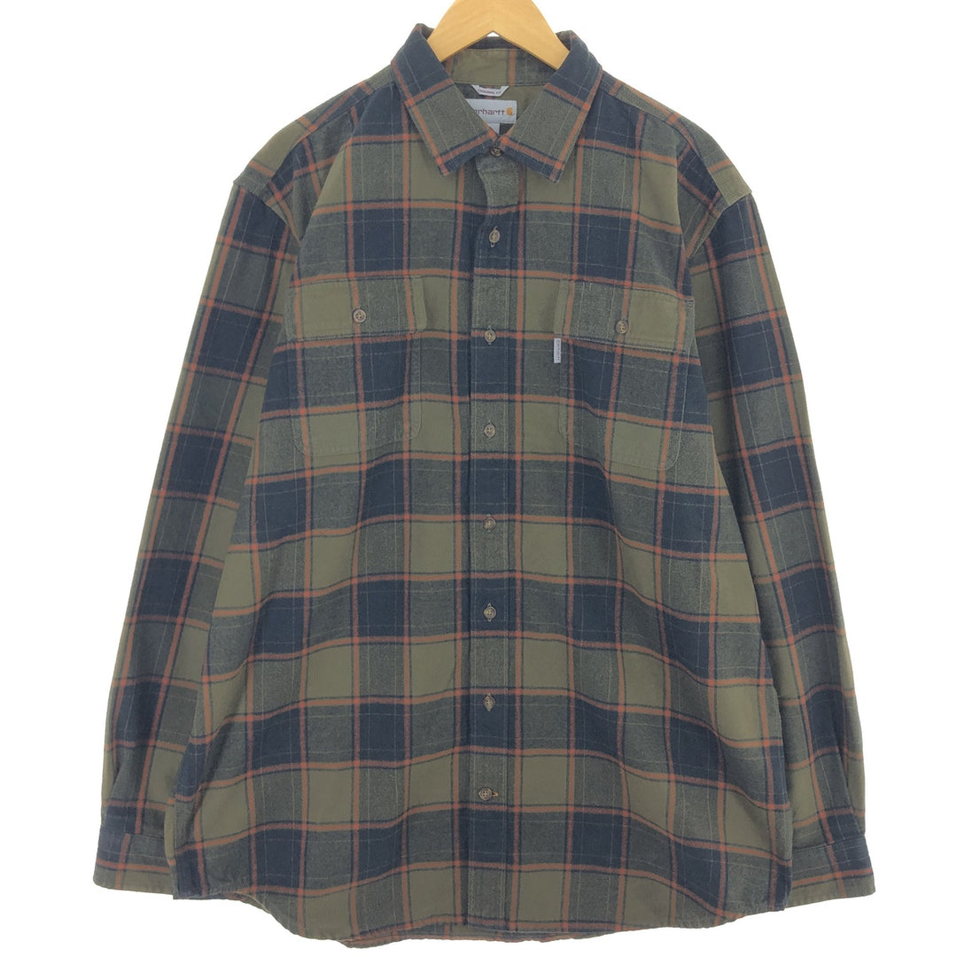 Carhartt ORIGINAL FIT long sleeve flannel check shirt, men's XL size / eaa486444