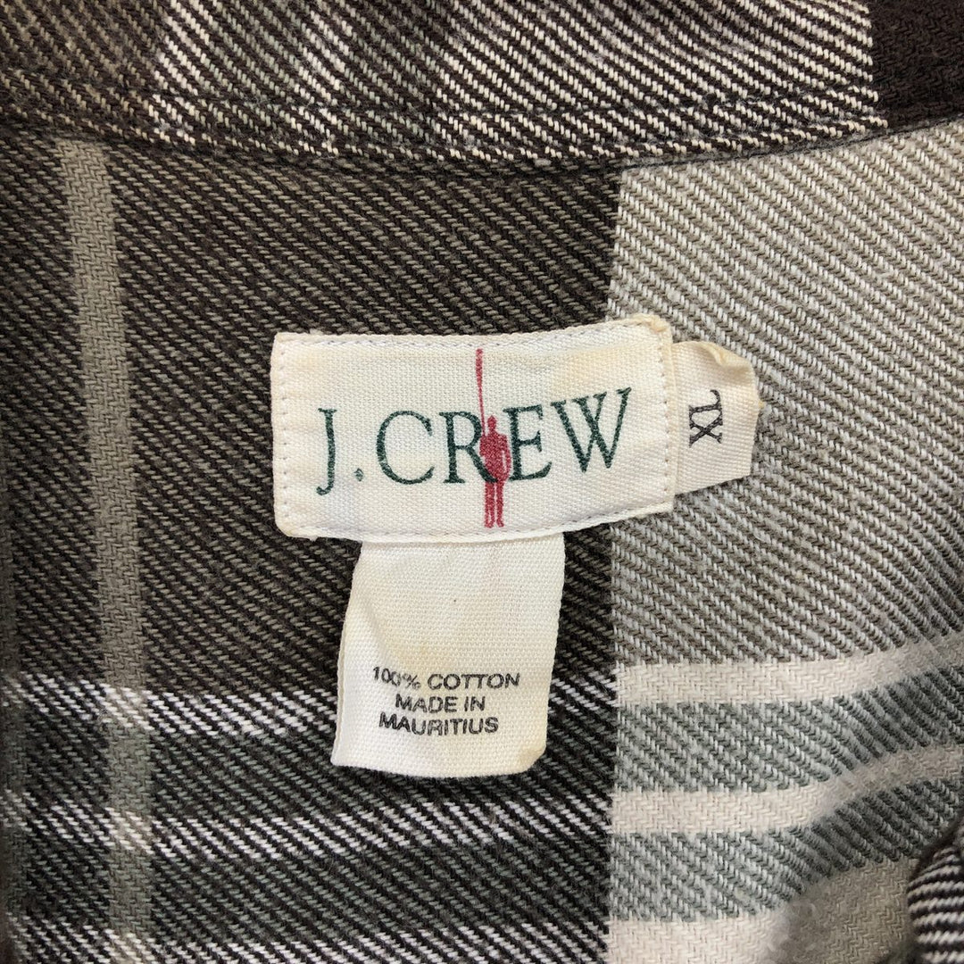 90'S J.Crew long sleeve button down flannel check shirt, men's XL size, vintage /eaa486502