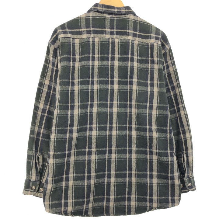 90'S Five Brother Long Sleeve Heavy Flannel Check Shirt Men's L Size Vintage /eaa486524