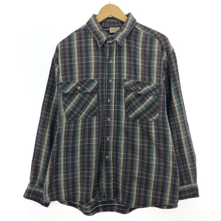 90'S Five Brother Check Pattern Long Sleeve Flannel Check Shirt Men's XXL Vintage /eaa486532