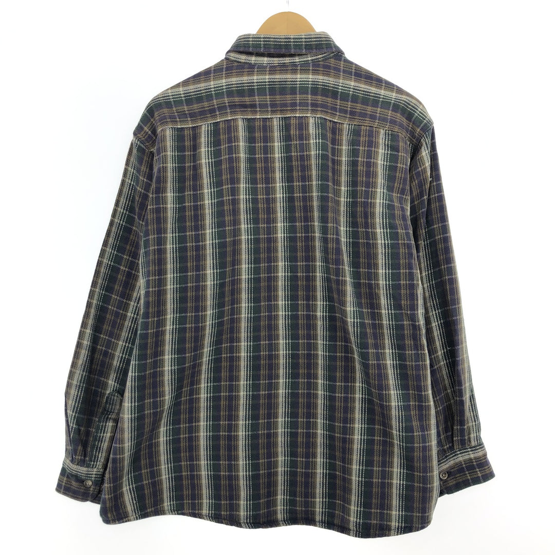 90'S Five Brother Check Pattern Long Sleeve Flannel Check Shirt Men's XXL Vintage /eaa486532
