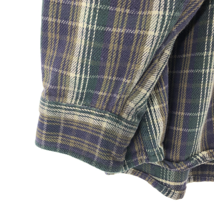 90'S Five Brother Check Pattern Long Sleeve Flannel Check Shirt Men's XXL Vintage /eaa486532
