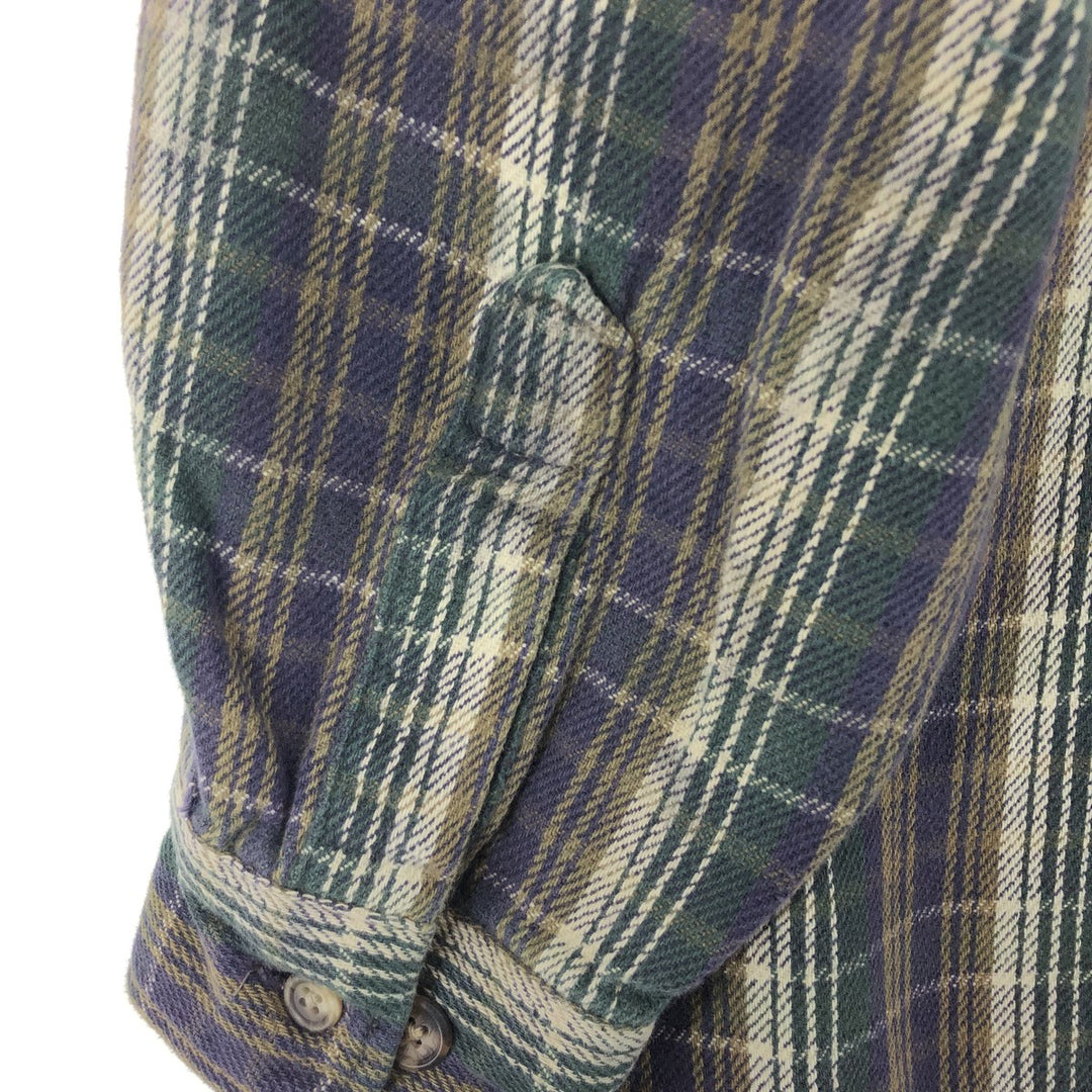 90'S Five Brother Check Pattern Long Sleeve Flannel Check Shirt Men's XXL Vintage /eaa486532