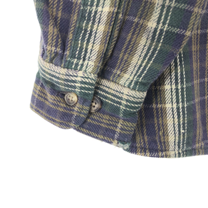 90'S Five Brother Check Pattern Long Sleeve Flannel Check Shirt Men's XXL Vintage /eaa486532