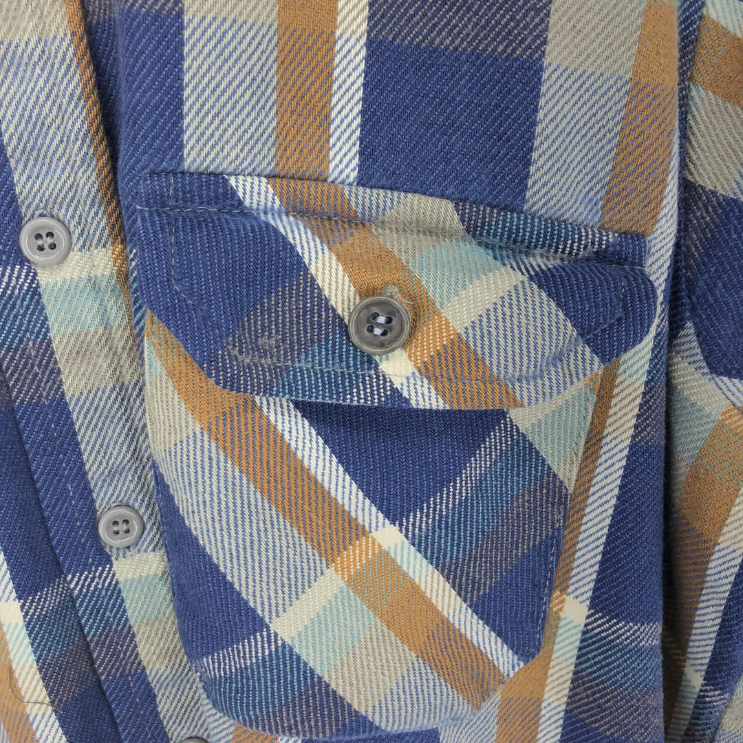 70s~ Frost Proof Long Sleeve Heavy Flannel Check Shirt Made in USA Men's L Size Vintage /eaa486534