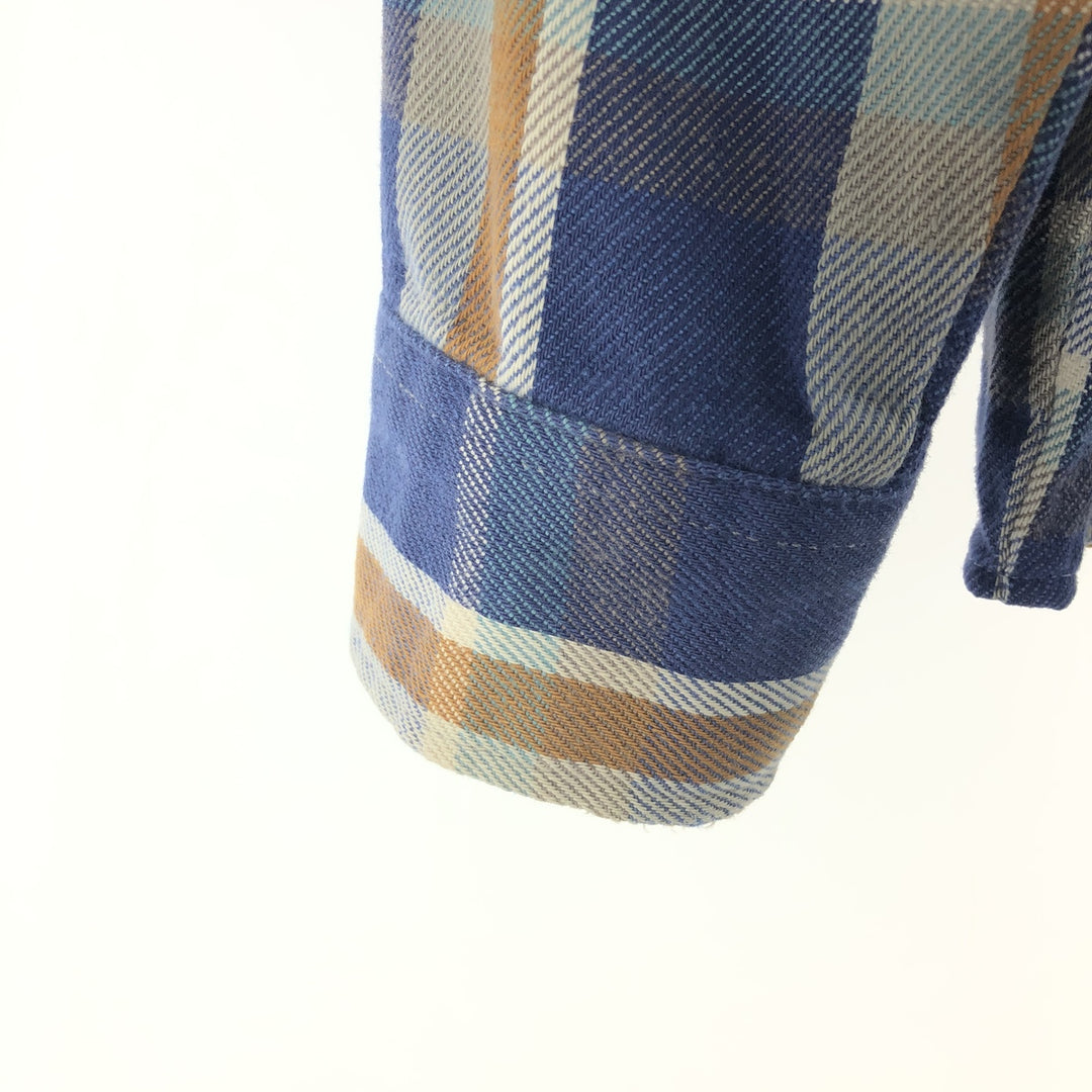 70s~ Frost Proof Long Sleeve Heavy Flannel Check Shirt Made in USA Men's L Size Vintage /eaa486534