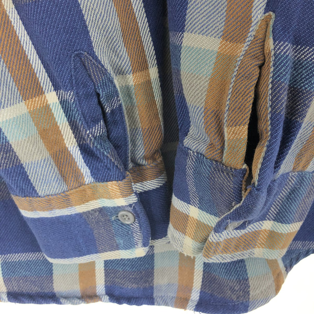 70s~ Frost Proof Long Sleeve Heavy Flannel Check Shirt Made in USA Men's L Size Vintage /eaa486534