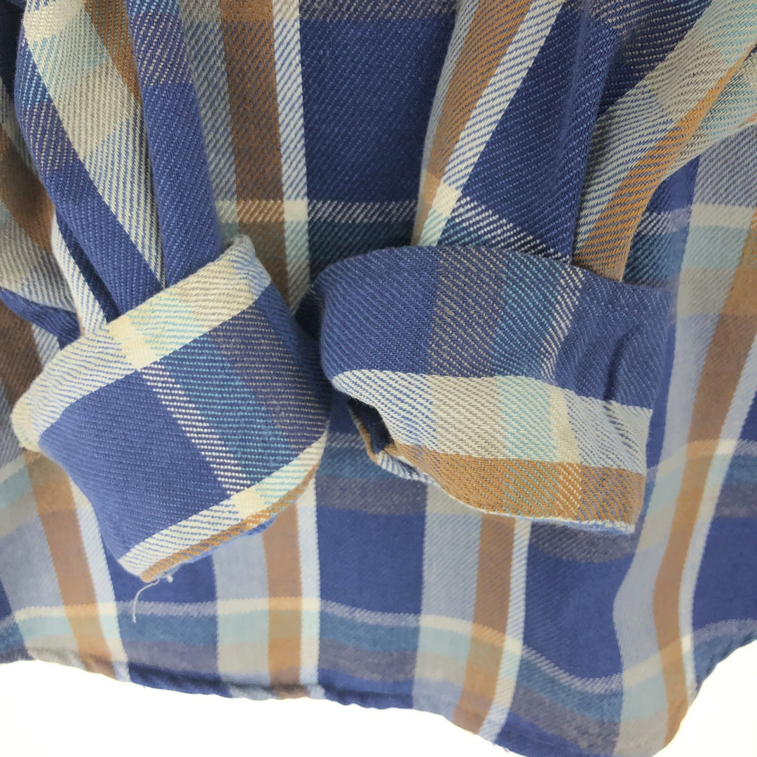 70s~ Frost Proof Long Sleeve Heavy Flannel Check Shirt Made in USA Men's L Size Vintage /eaa486534