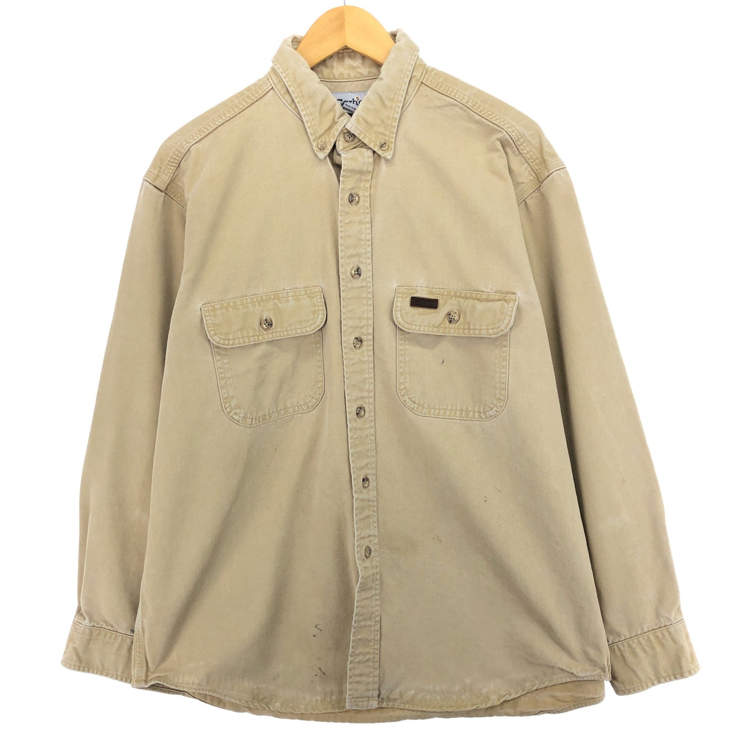 Carhartt Long Sleeve Button Down Work Shirt Men's L Size / eaa486556