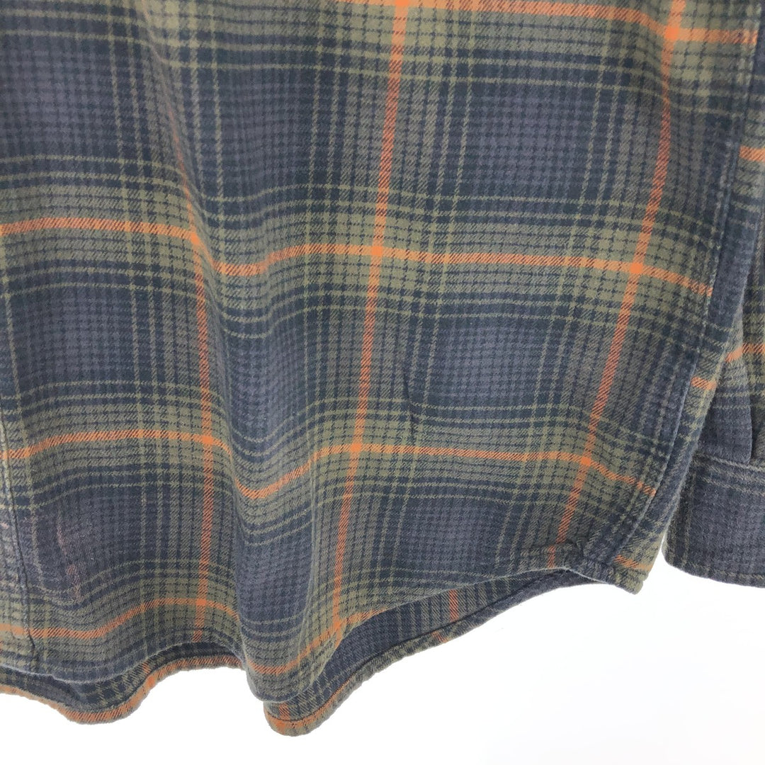 Carhartt RELAXED FIT long sleeve button down flannel check shirt men's size L / eaa486608