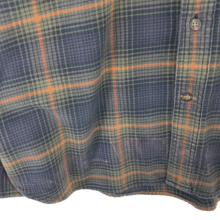 Carhartt RELAXED FIT long sleeve button down flannel check shirt men's size L / eaa486608