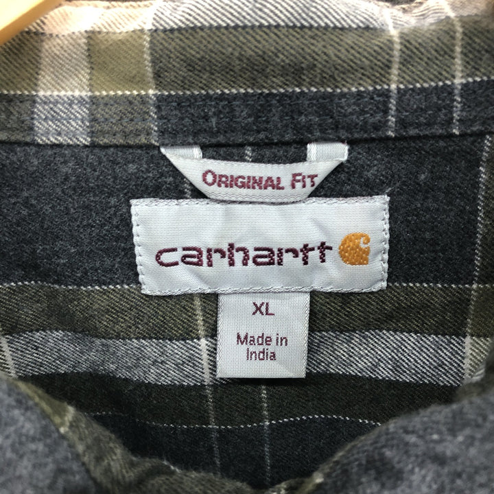 Carhartt ORIGINAL FIT long sleeve heavy flannel check shirt, men's XL equivalent / eaa486610