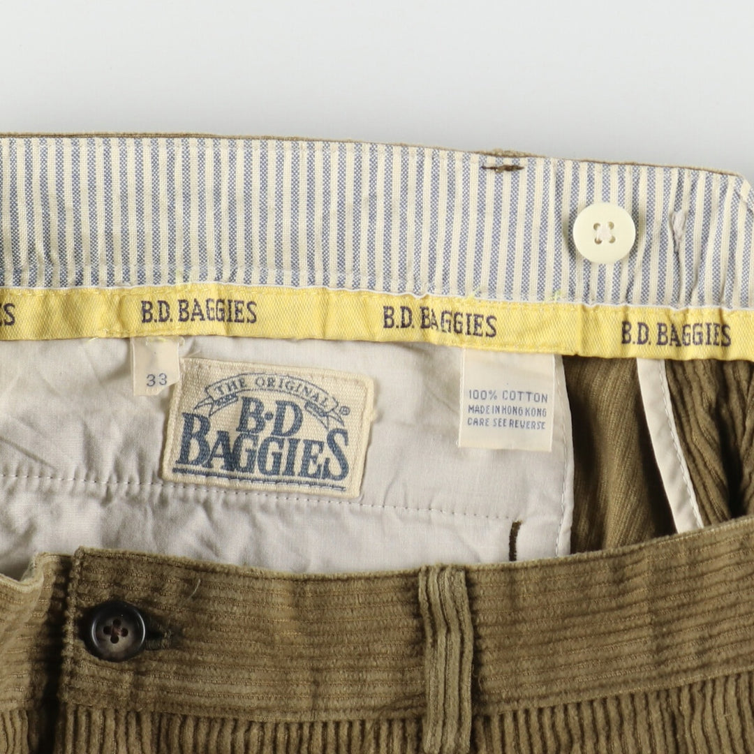 BD BAGGIES Two-pleat Corduroy Pants for Men, Size W34 / eaa486789