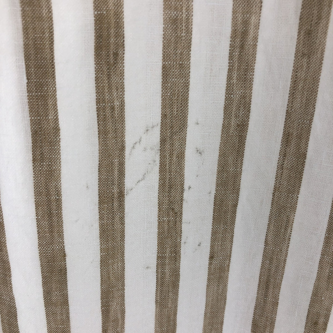 Ralph Lauren POLO by Ralph Lauren Stripe Pattern Long Sleeve Linen Button Down Shirt Men's L / eaa486806