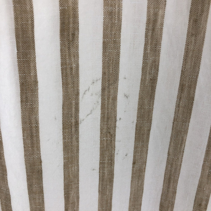 Ralph Lauren POLO by Ralph Lauren Stripe Pattern Long Sleeve Linen Button Down Shirt Men's L / eaa486806