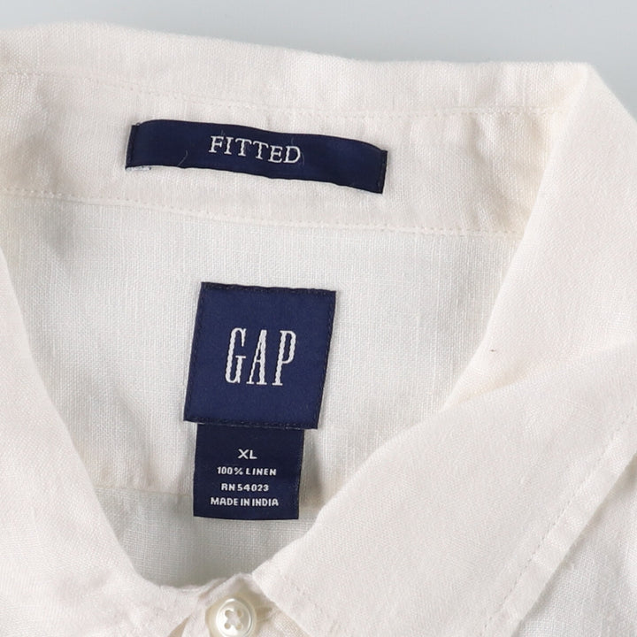 GAP FITTED Long Sleeve Linen Shirt Men's XL /eaa486808