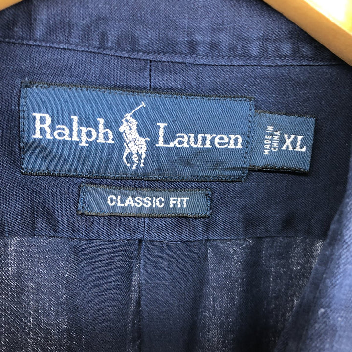 Ralph Lauren Classic Fit Long Sleeve Linen Button Down Shirt Men's XL / eaa486815