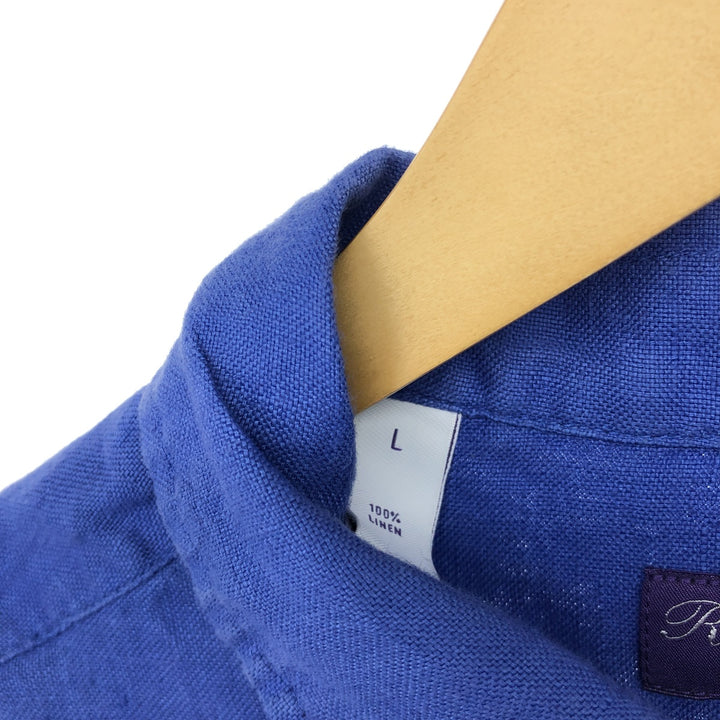 Ralph Lauren BLAKE long sleeve linen shirt made in Italy, men's size L /eaa486816