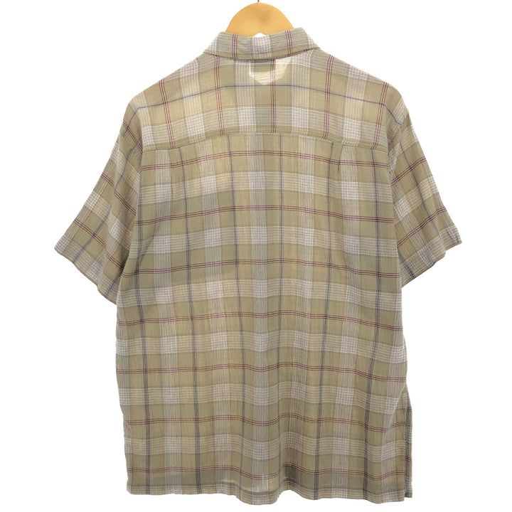 00'S Patagonia Willow Crepe Short Sleeve Cotton Check Shirt Men's M size / eaa486827