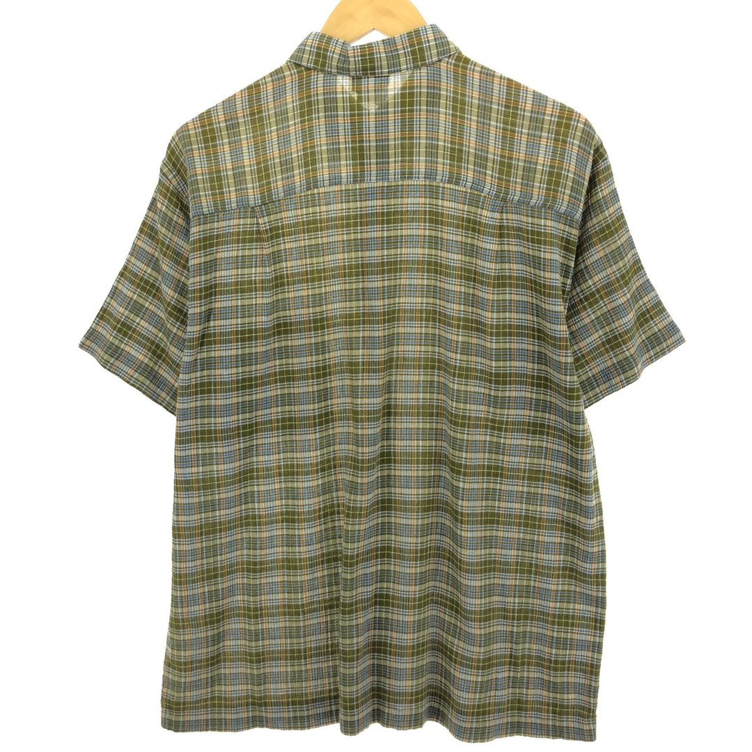 Patagonia 52917SP Willow Crepe Short Sleeve Cotton Check Shirt Men's M size / eaa486828