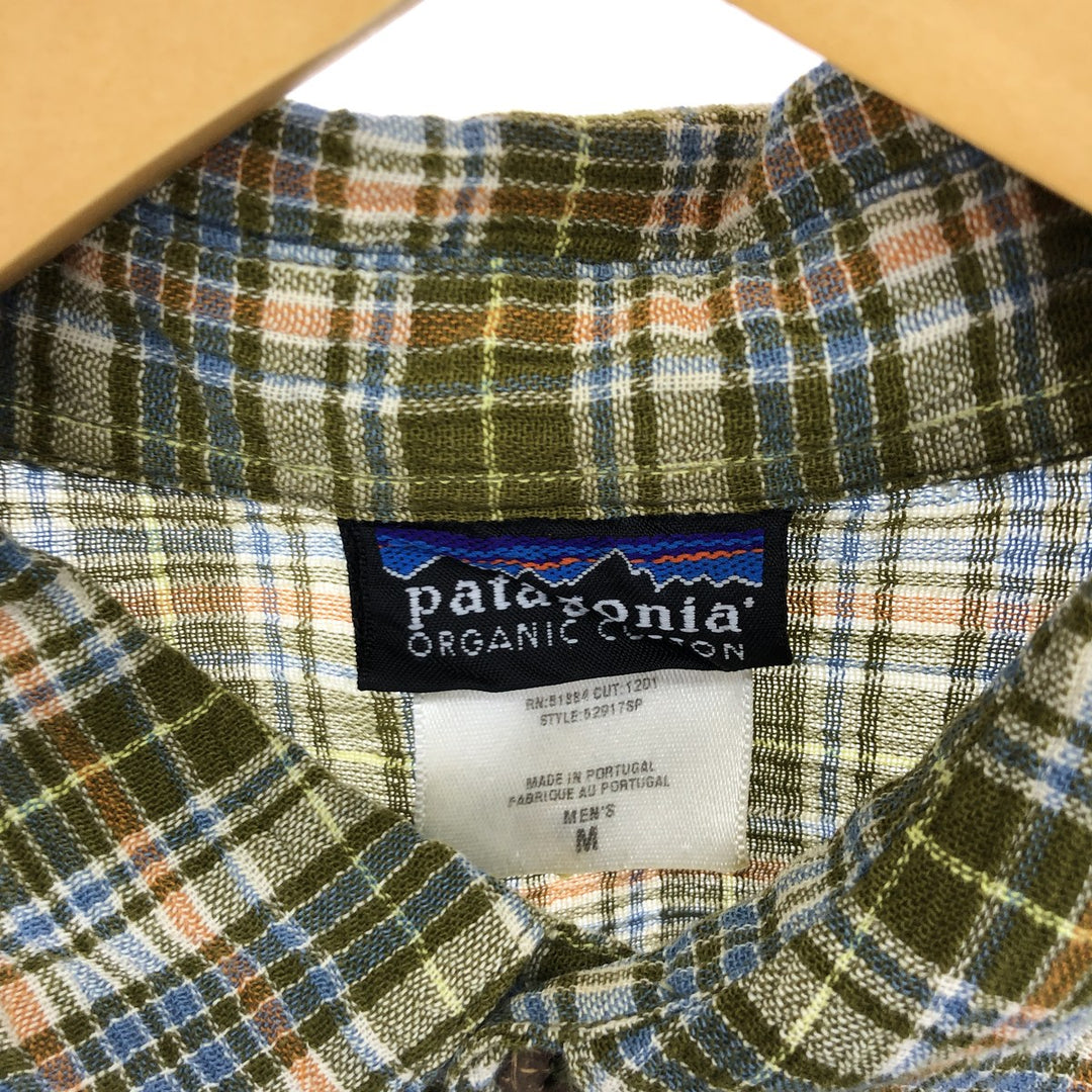 Patagonia 52917SP Willow Crepe Short Sleeve Cotton Check Shirt Men's M size / eaa486828