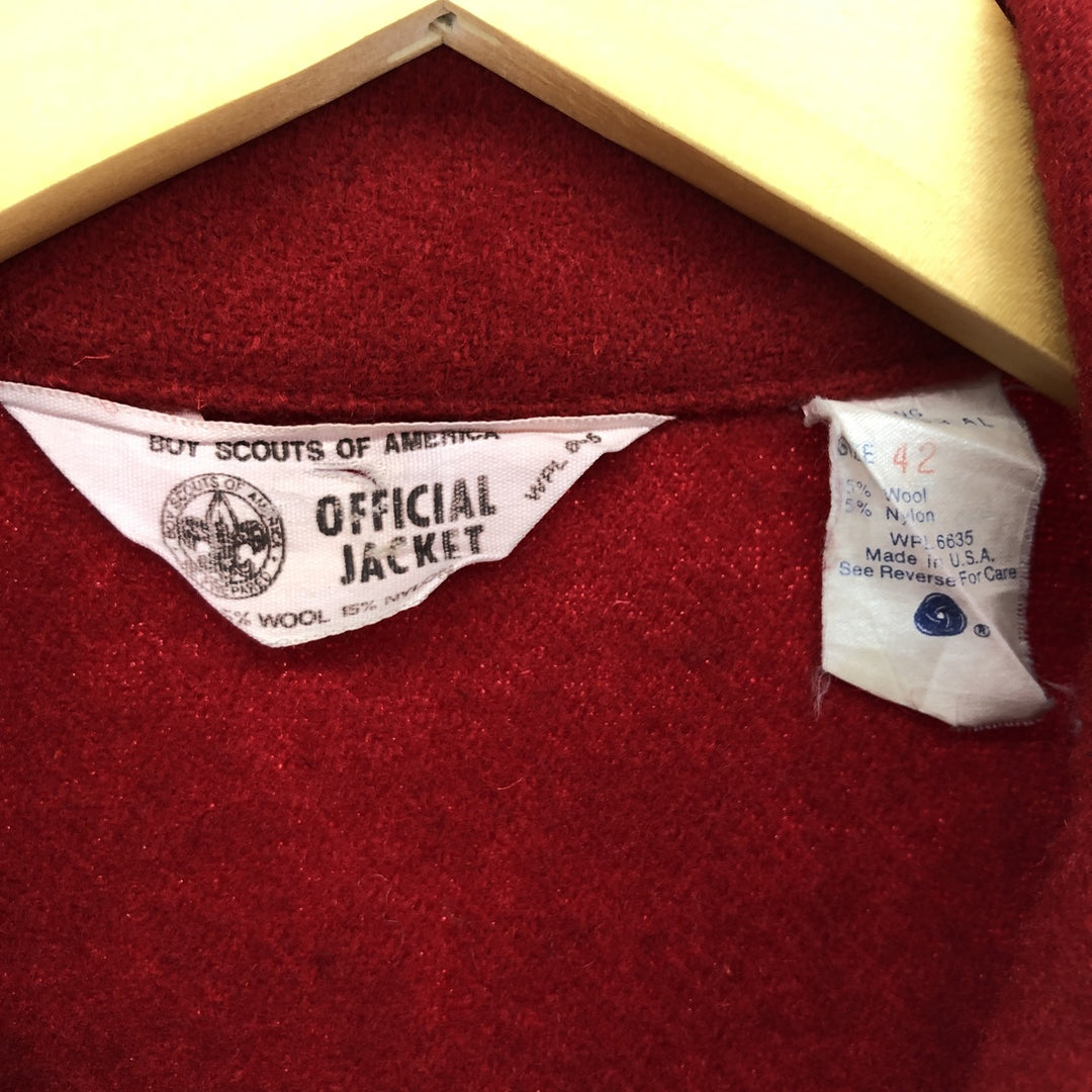 70'S BOY SCOUTS OF AMERICA Wool Shirt Jacket Made in USA Men's L Size Vintage /eaa486852