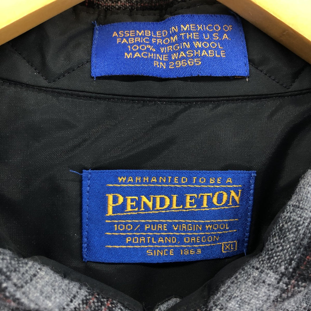 00'S Pendleton Check Pattern Wool Shirt Men's XL Size /eaa486854