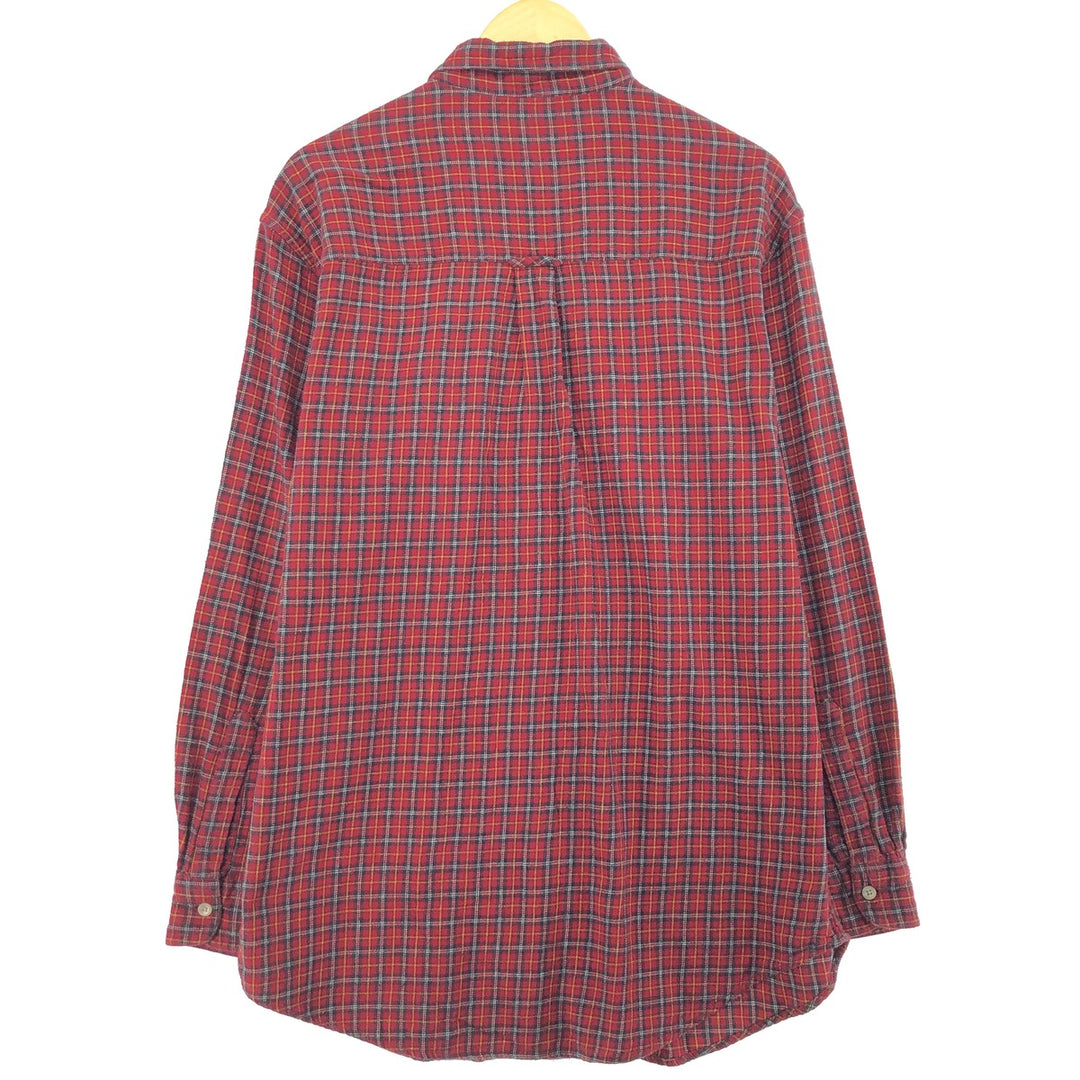 90'S Ralph Lauren Chaps Long Sleeve Button Down Light Flannel Check Shirt Men's Size L Vintage /eaa486878