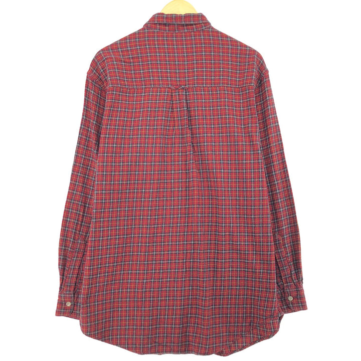 90'S Ralph Lauren Chaps Long Sleeve Button Down Light Flannel Check Shirt Men's Size L Vintage /eaa486878