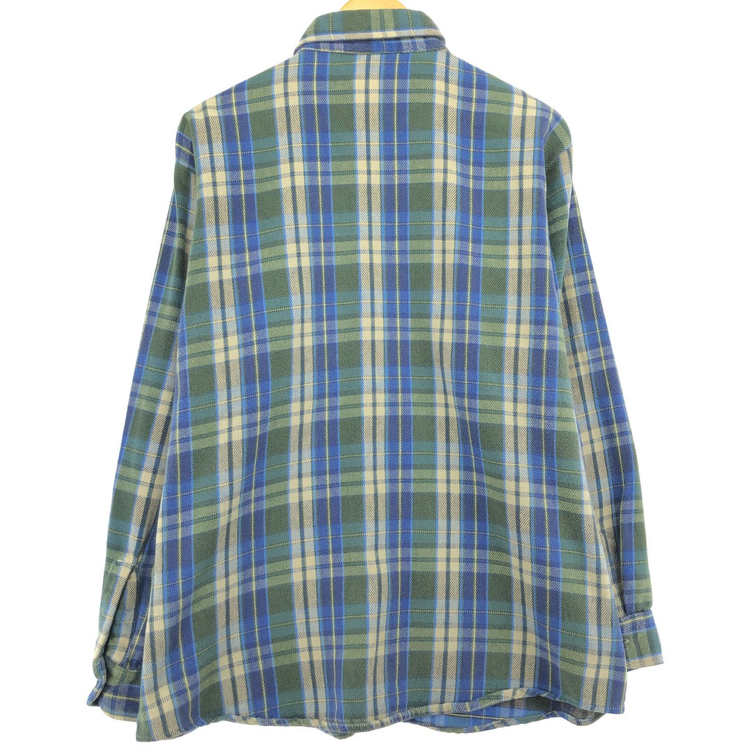 80'S OshKosh B'GOSH Long Sleeve Flannel Check Shirt Men's Size L Vintage /eaa486880