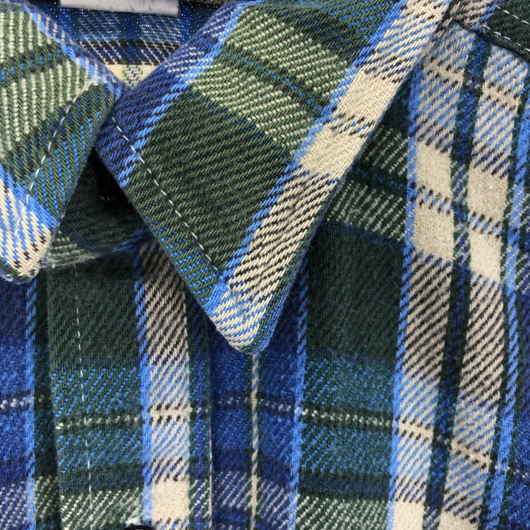 80'S OshKosh B'GOSH Long Sleeve Flannel Check Shirt Men's Size L Vintage /eaa486880