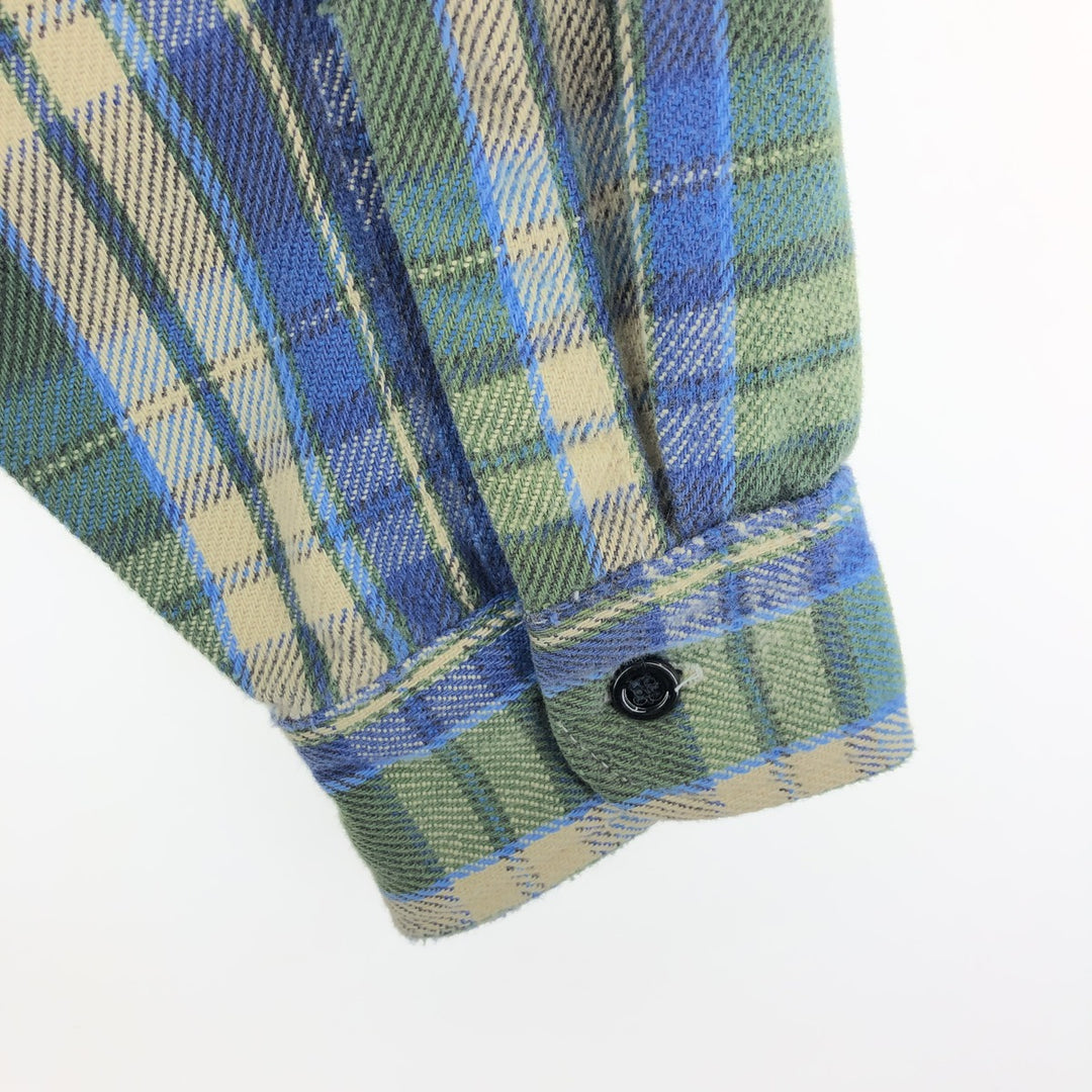 80'S OshKosh B'GOSH Long Sleeve Flannel Check Shirt Men's Size L Vintage /eaa486880